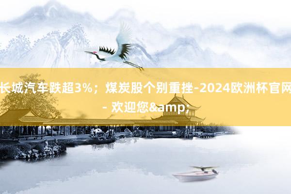 长城汽车跌超3%；煤炭股个别重挫-2024欧洲杯官网- 欢迎您&