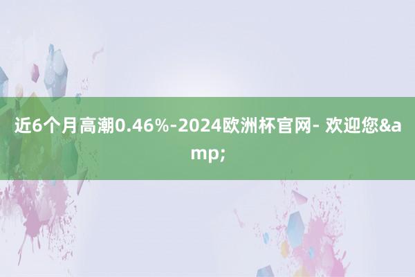 近6个月高潮0.46%-2024欧洲杯官网- 欢迎您&