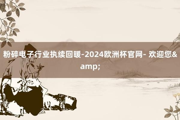 粉碎电子行业执续回暖-2024欧洲杯官网- 欢迎您&