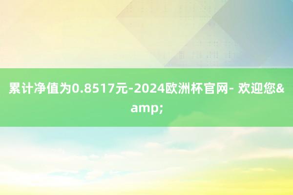 累计净值为0.8517元-2024欧洲杯官网- 欢迎您&