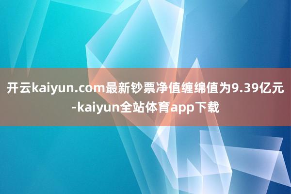 开云kaiyun.com最新钞票净值缠绵值为9.39亿元-kaiyun全站体育app下载