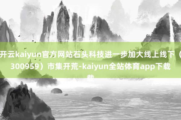 开云kaiyun官方网站石头科技进一步加大线上线下（300959）市集开荒-kaiyun全站体育app下载