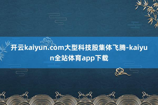 开云kaiyun.com　　大型科技股集体飞腾-kaiyun全站体育app下载