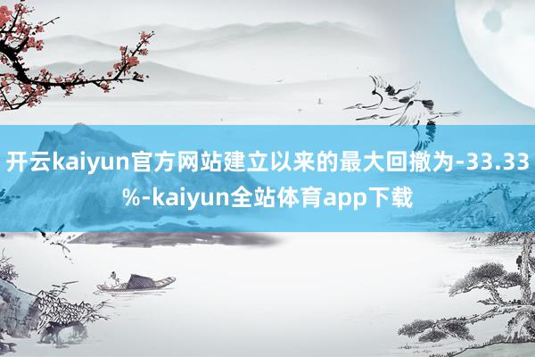 开云kaiyun官方网站建立以来的最大回撤为-33.33%-kaiyun全站体育app下载