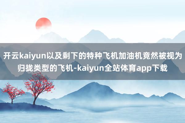 开云kaiyun以及剩下的特种飞机加油机竟然被视为归拢类型的飞机-kaiyun全站体育app下载